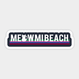 Beach Cat Kitty Cat Lady Sticker